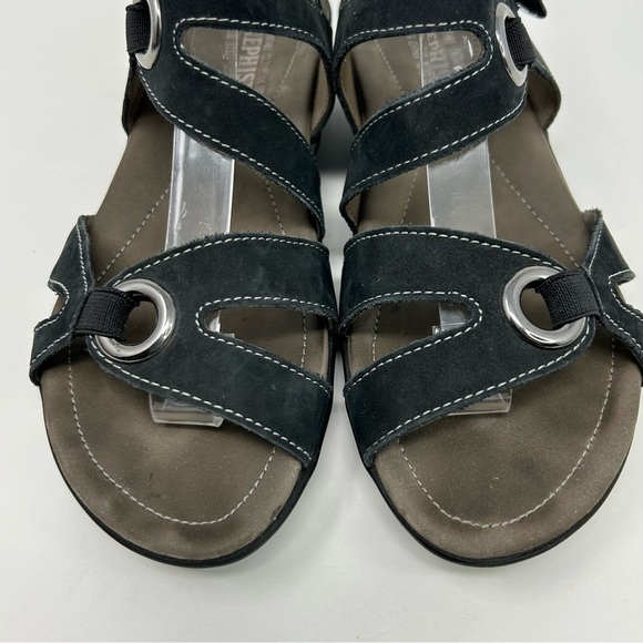 Mephisto Parfolia Black Leather Slingback Comfort Wedge Sandals Size 36 - Picture 6 of 15